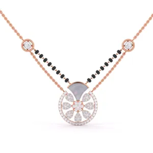 Classic Glimmering Round Diamond Mangalsutra