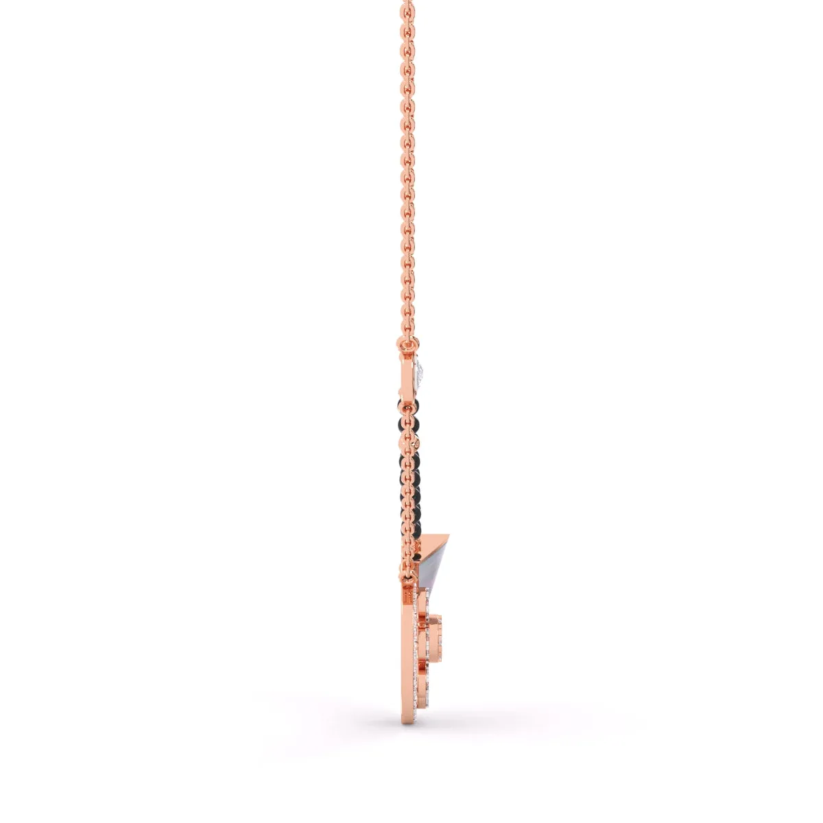 Classic Glimmering Round Diamond Mangalsutra