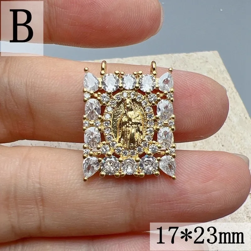 Classic Style Portrait Copper Plating Inlay Zircon Jewelry Accessories