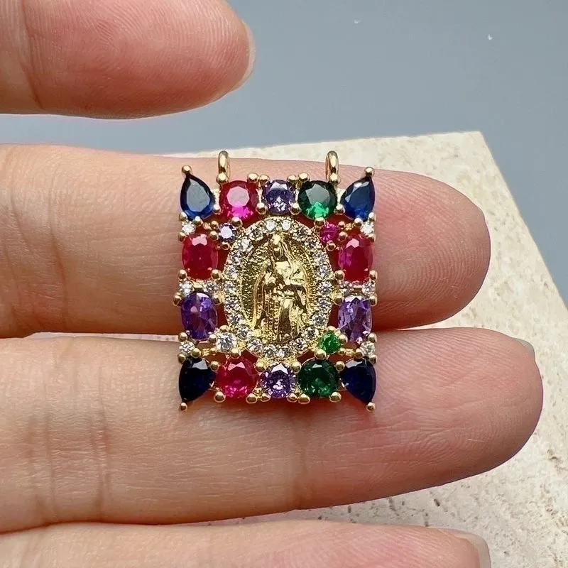 Classic Style Portrait Copper Plating Inlay Zircon Jewelry Accessories