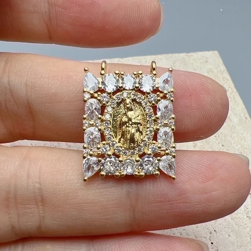 Classic Style Portrait Copper Plating Inlay Zircon Jewelry Accessories