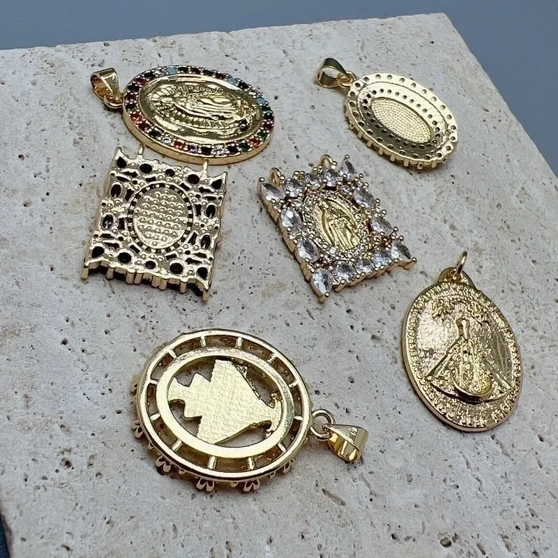Classic Style Portrait Copper Plating Inlay Zircon Jewelry Accessories