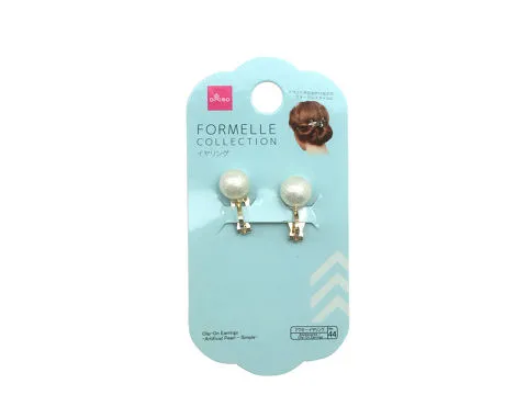 Clip On Earrings Artificial Pearl Simple