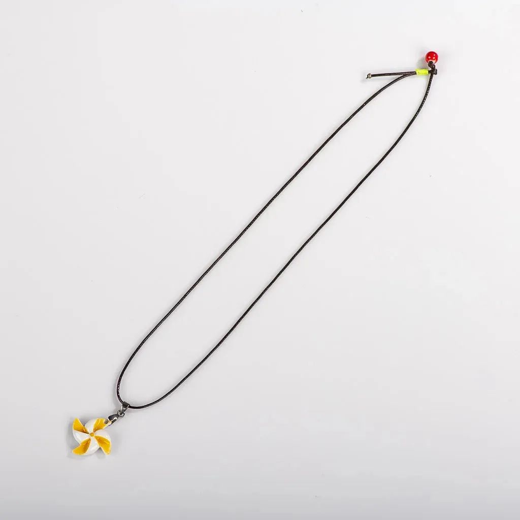 Colorful Ceramic Windmill Pendant Cute Gift Necklace For Women Girl