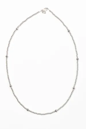 Combination Necklace - 3mm and 5mm bead size for Sterling Silver Beaded Necklace