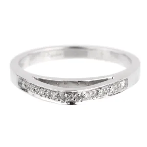 Comete Gioelli Diamond Band White Gold Ring