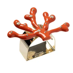Coral Napkin Rings, Coral, Set of Four