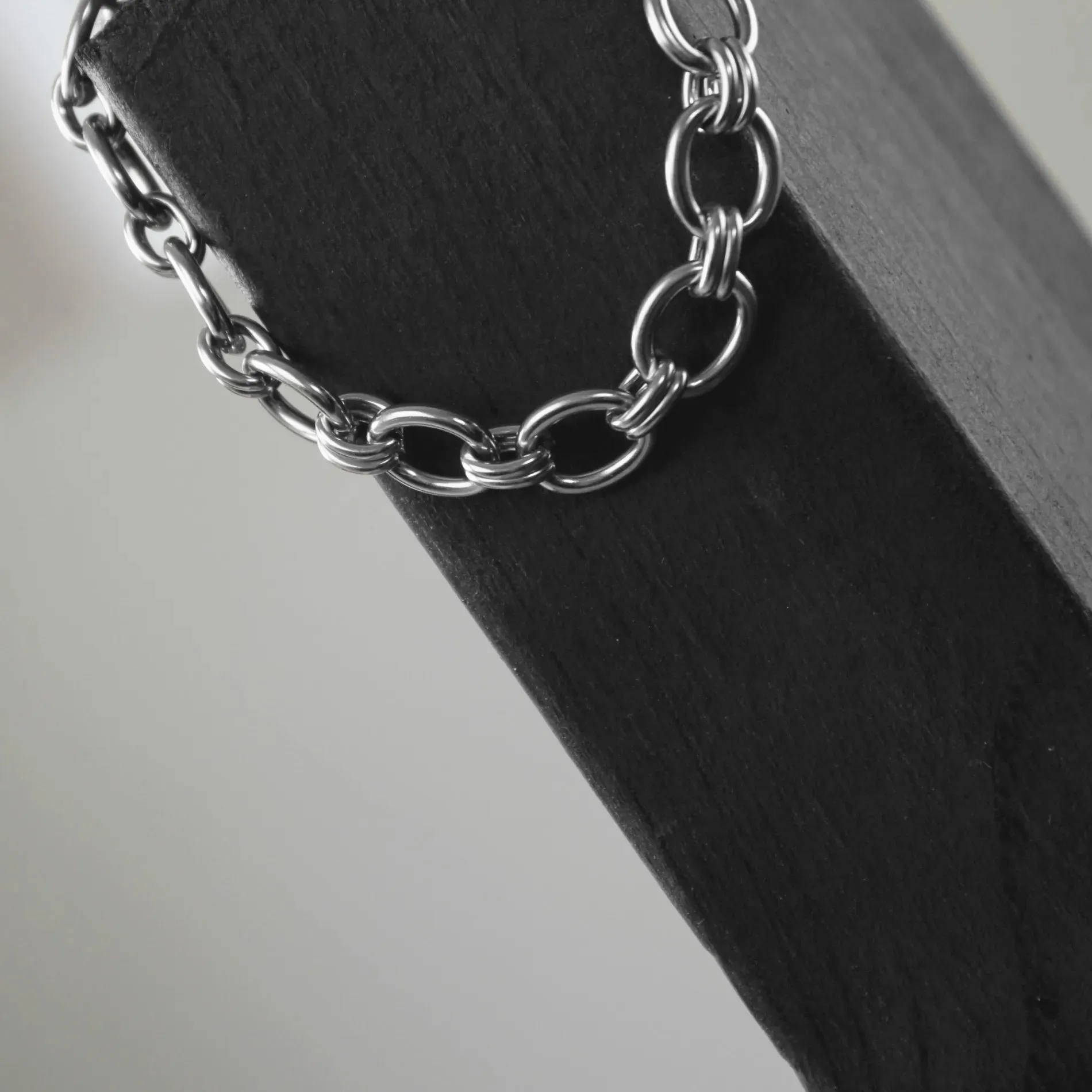Courage Waterproof Smooth Link Bracelet Silver Plating