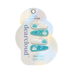 Crease-Free Hair Clips - Set of 4  No Crease, No Damage Hair Styling Clips (Dream Cloud)