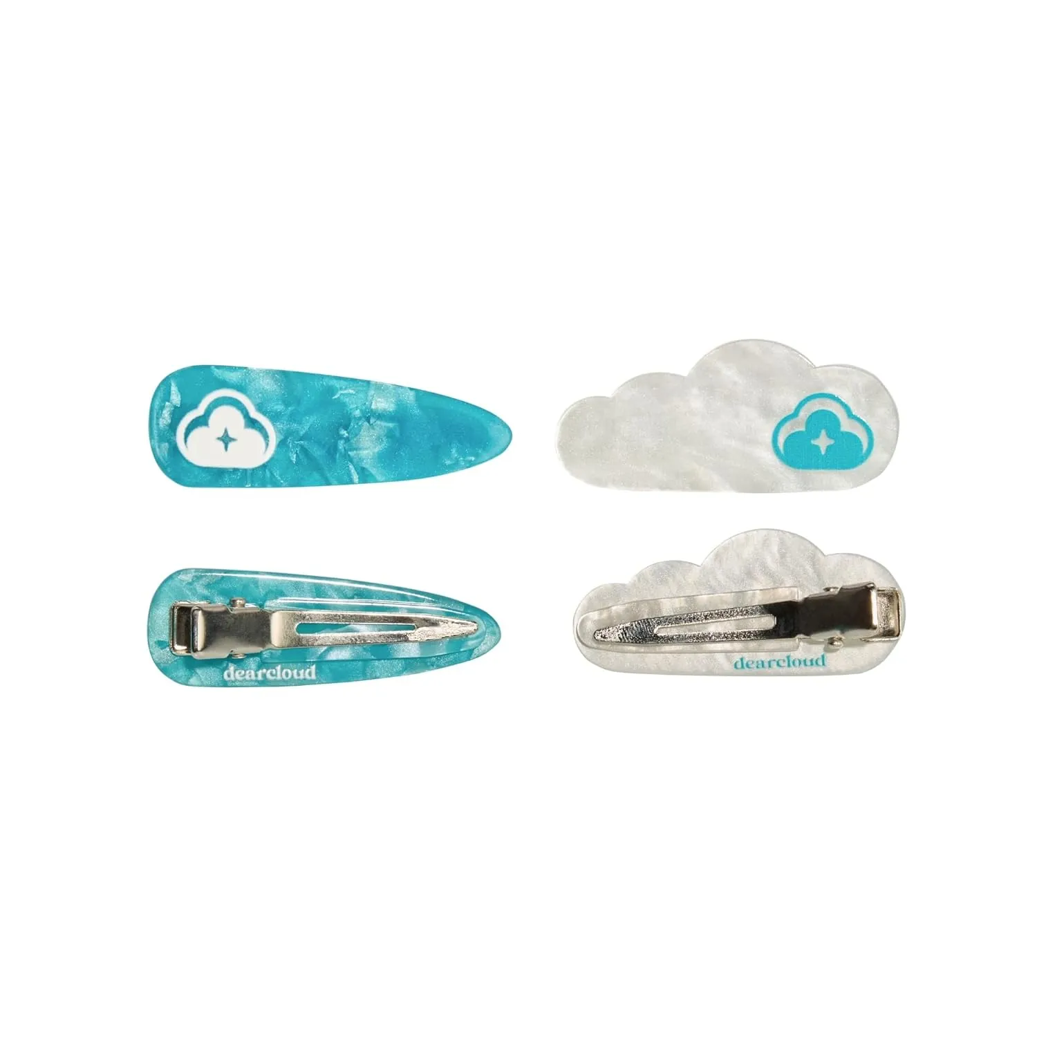 Crease-Free Hair Clips - Set of 4  No Crease, No Damage Hair Styling Clips (Dream Cloud)