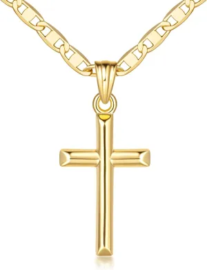 Cross Necklace for Women 14K Gold Cross Necklaces for Women Minimalist Gold Chain Necklaces for Womens Necklace Faith Pendant 26mm