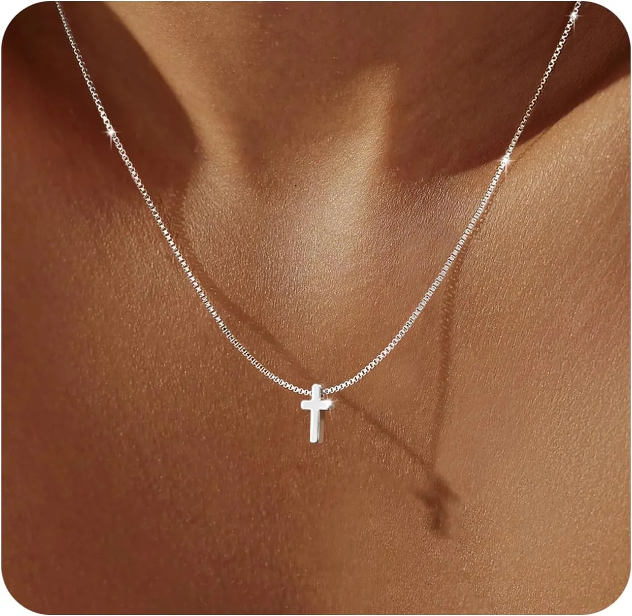 Cross Necklace for Women, 14K Gold Plated Cross Necklaces for Women, Cross Pendant, Tiny Gold Cross Necklaces