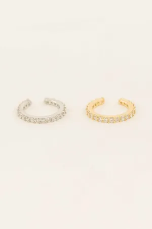 Crystal Cuff Earrings