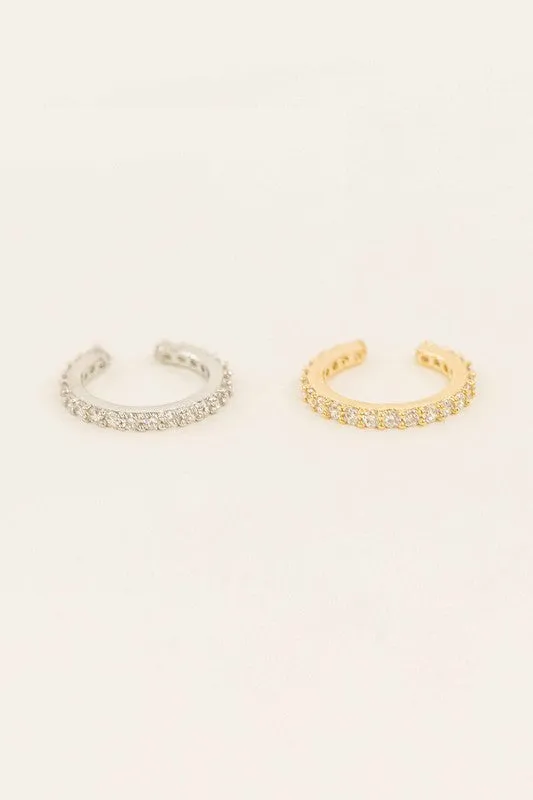 Crystal Cuff Earrings