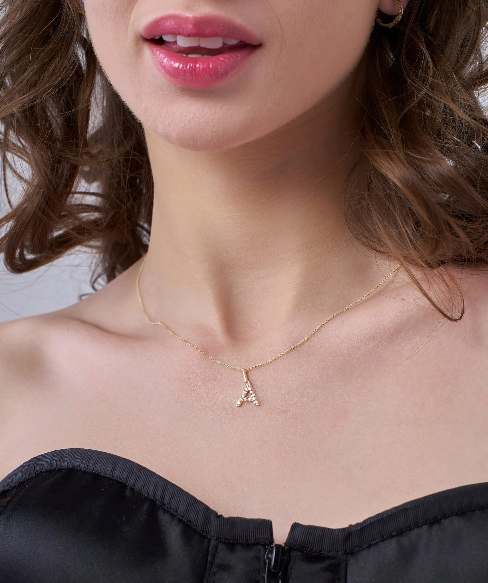 Custom Diamond 'A' Pendant