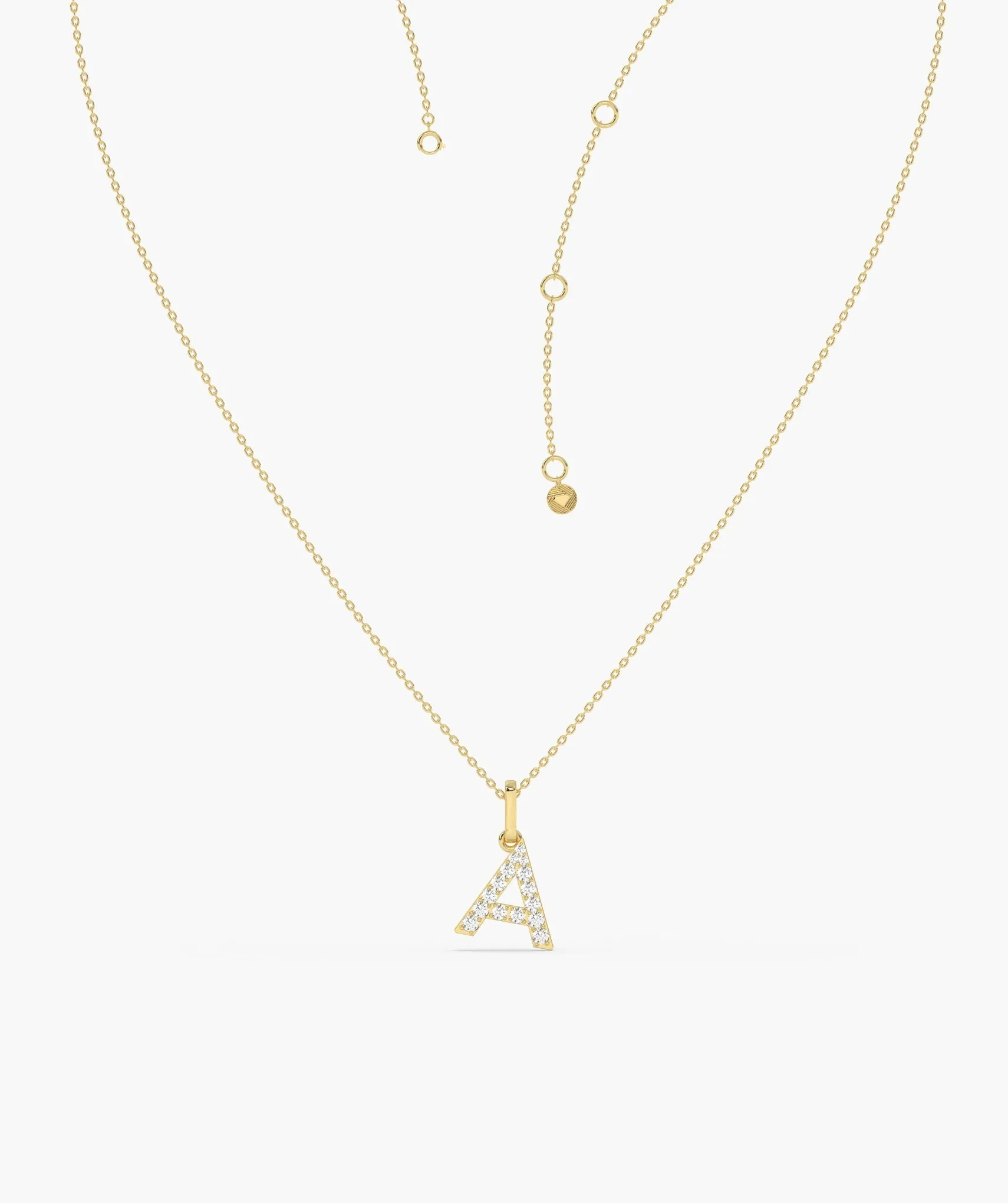 Custom Diamond 'A' Pendant