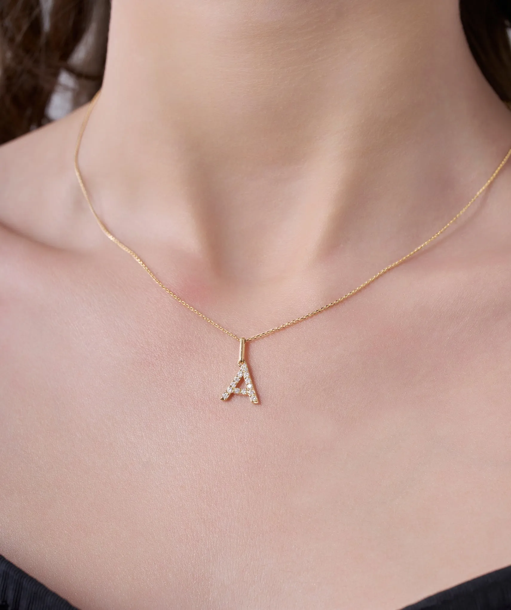 Custom Diamond 'A' Pendant