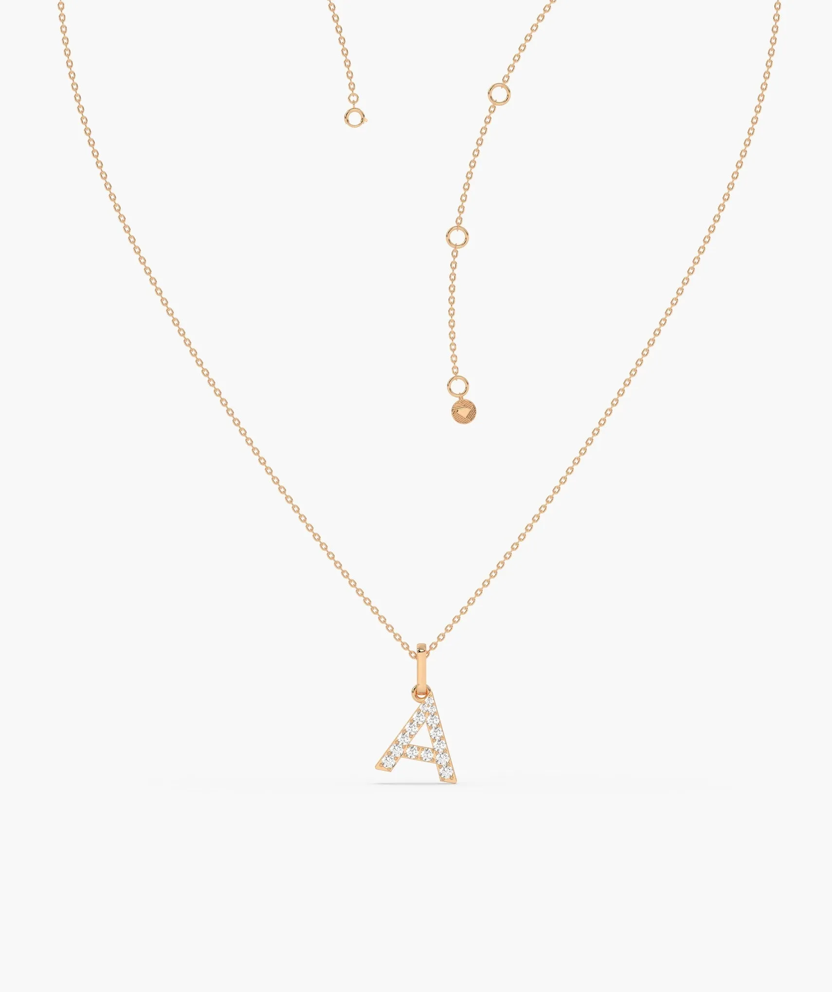 Custom Diamond 'A' Pendant