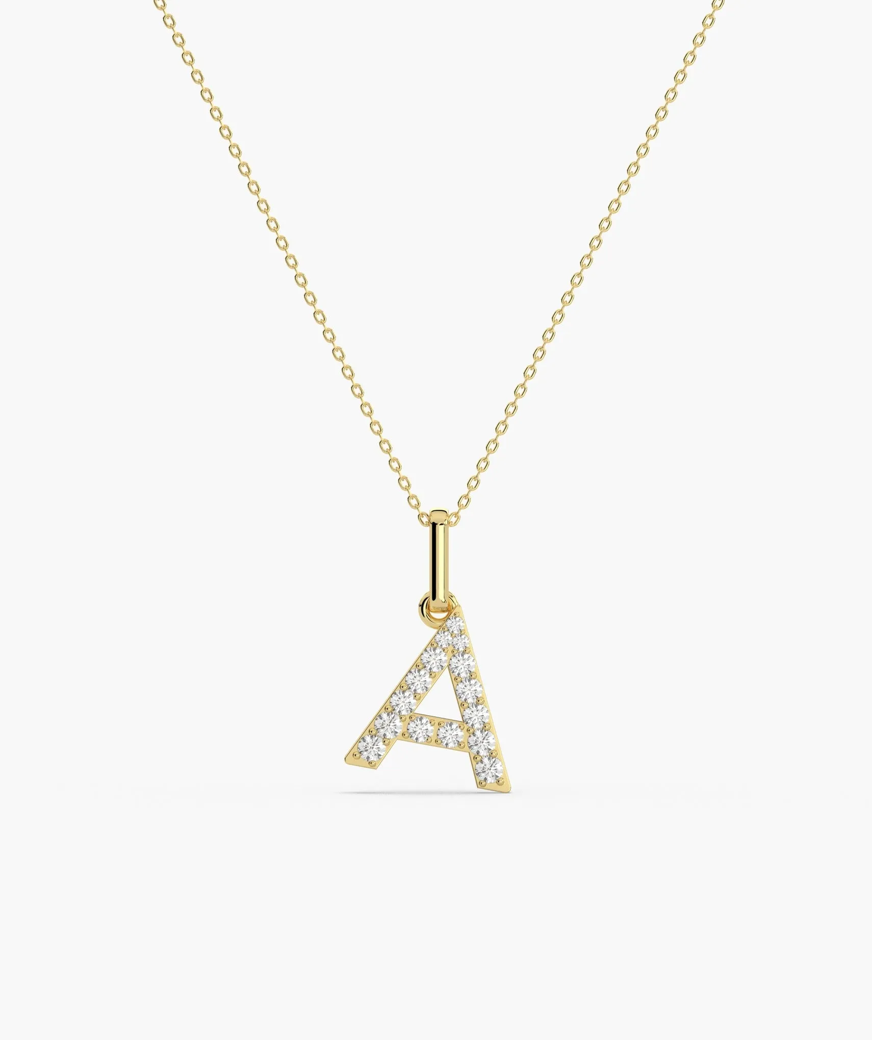 Custom Diamond 'A' Pendant