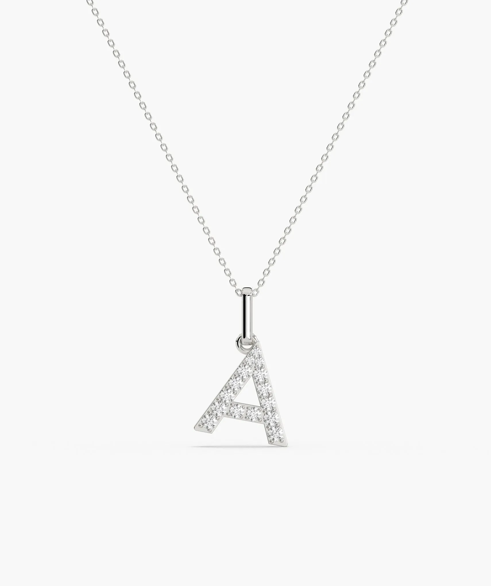 Custom Diamond 'A' Pendant
