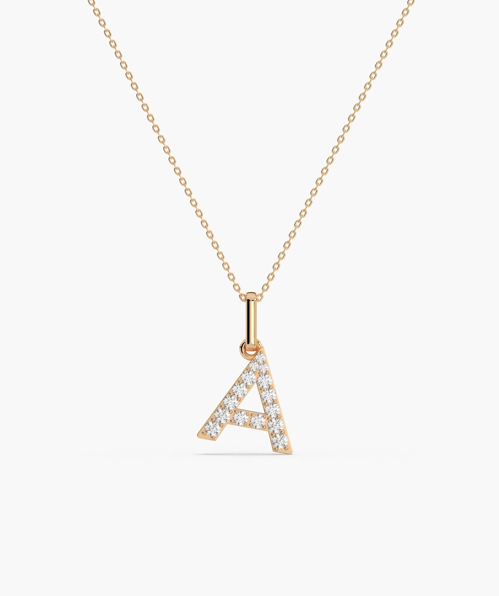 Custom Diamond 'A' Pendant