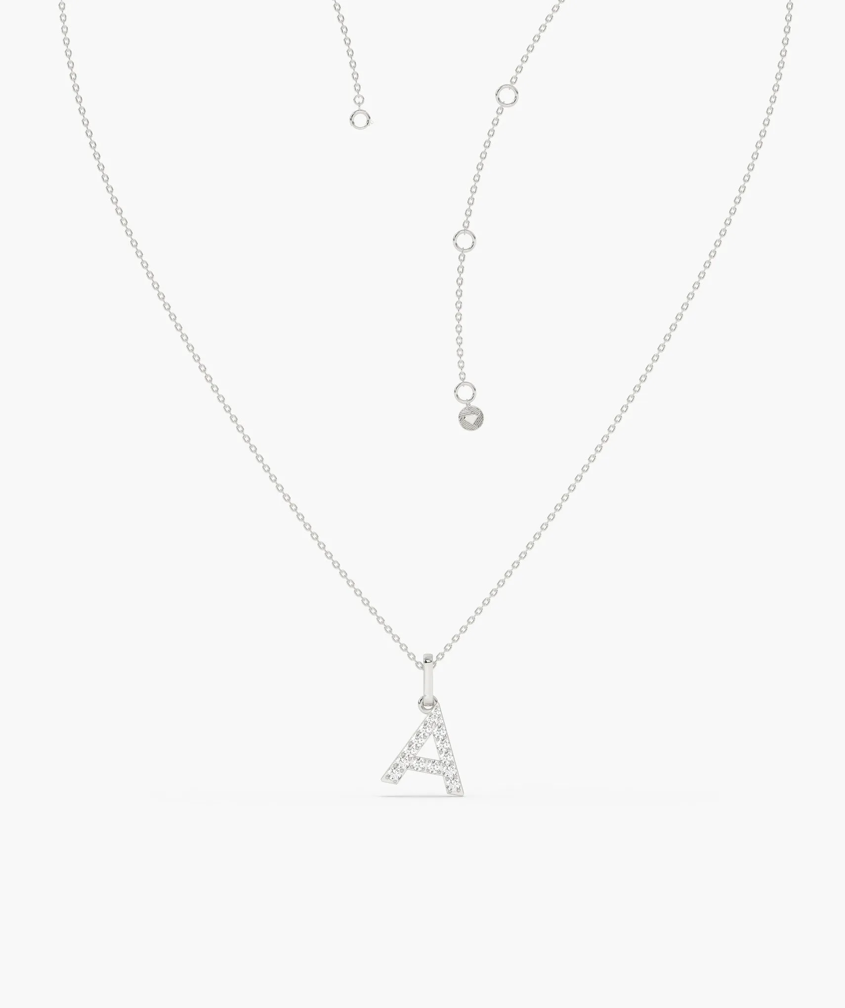 Custom Diamond 'A' Pendant