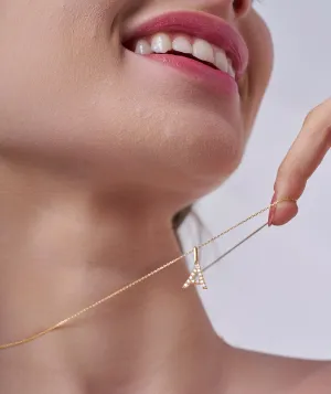 Custom Diamond 'A' Pendant