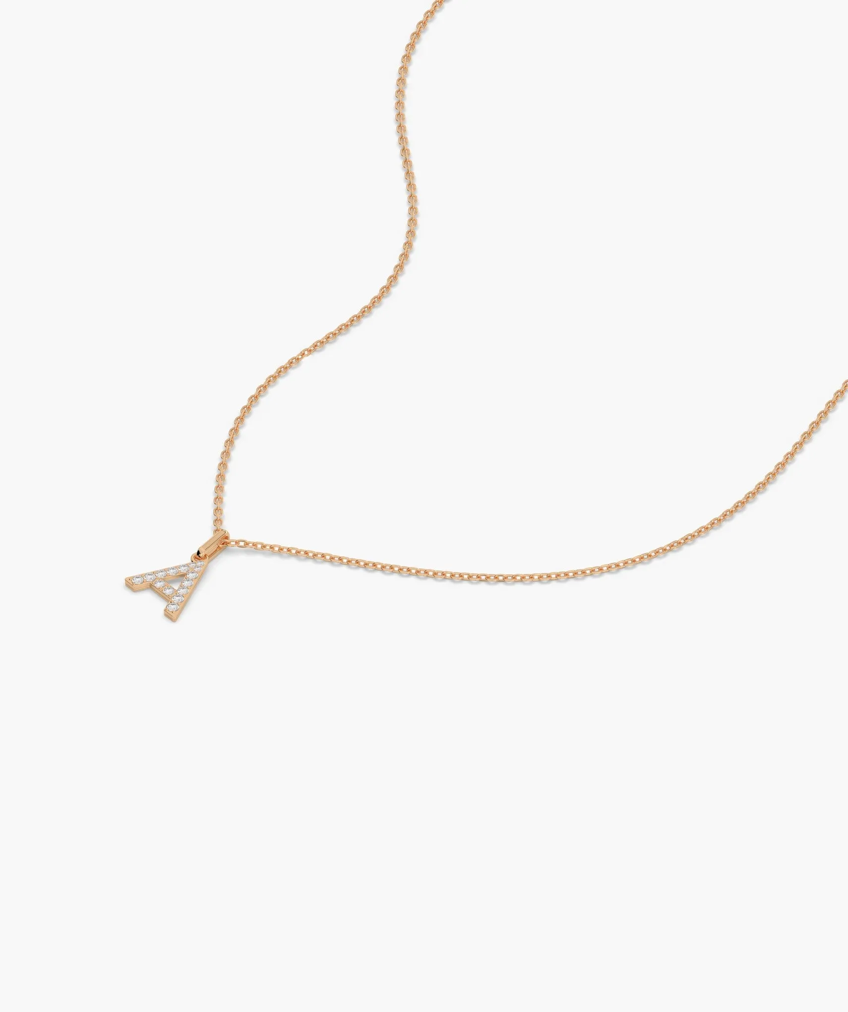 Custom Diamond 'A' Pendant