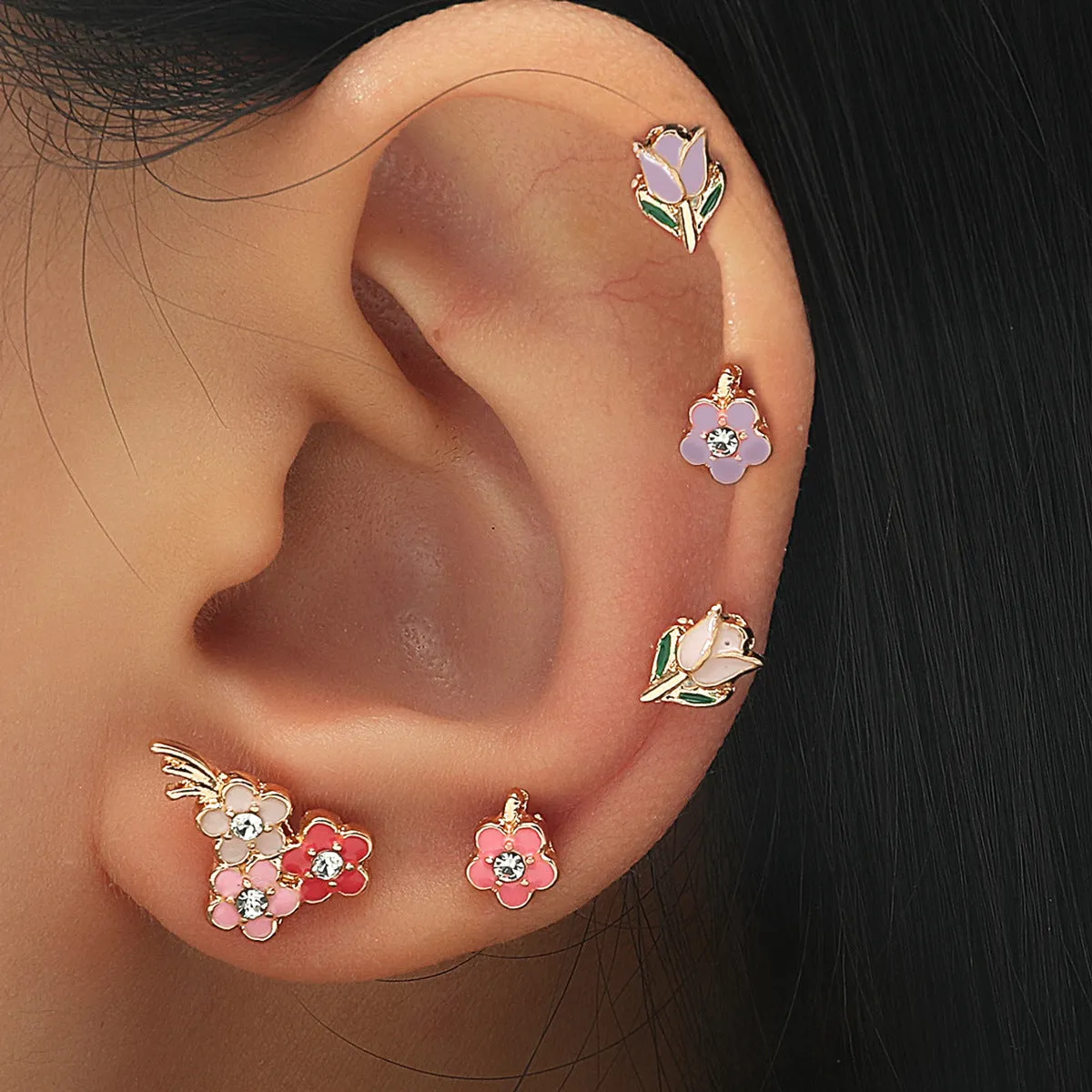 Cute And Simple Metal Drip Earrings