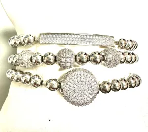 CZ Bling Beaded Stack