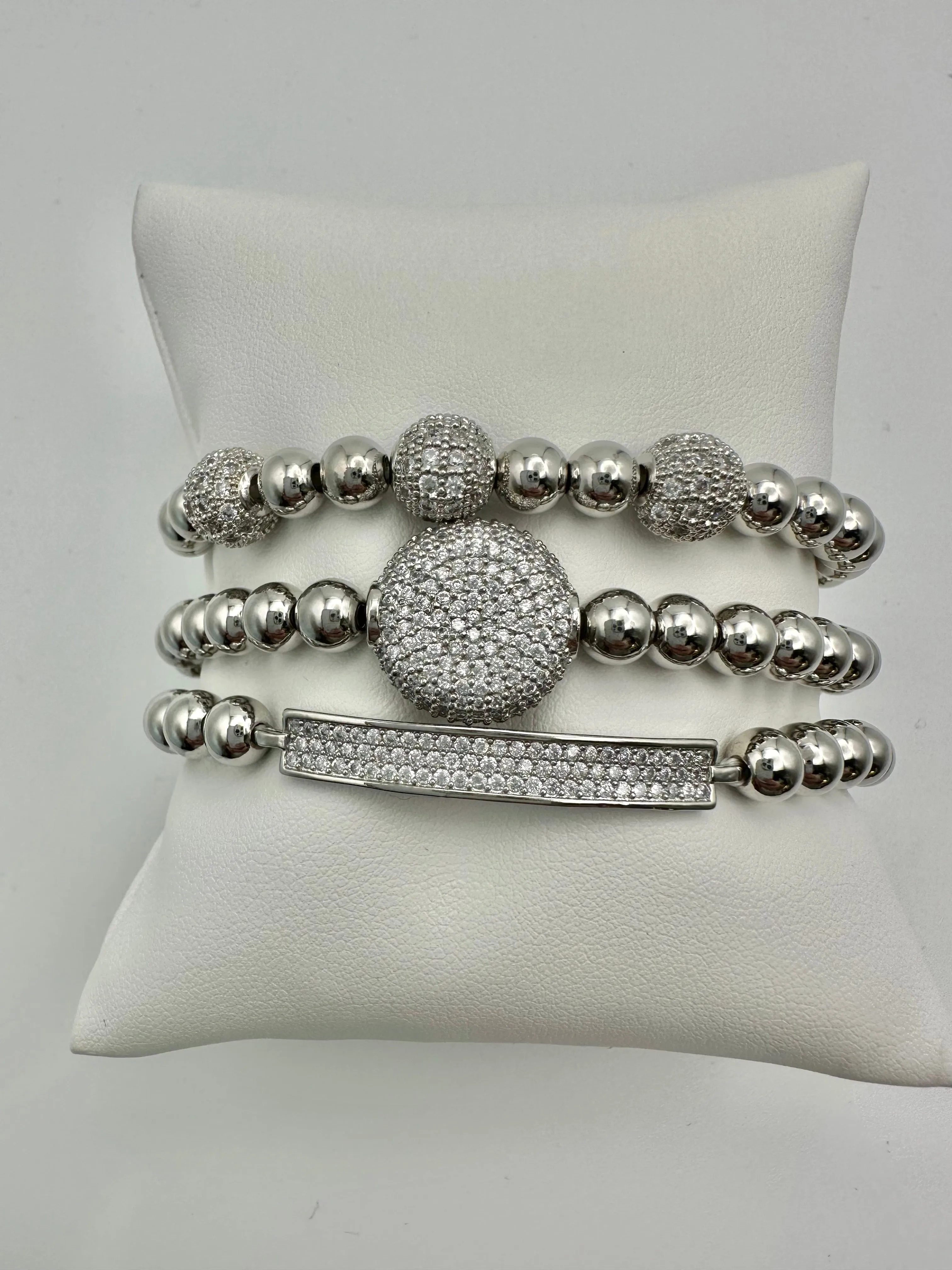 CZ Bling Beaded Stack