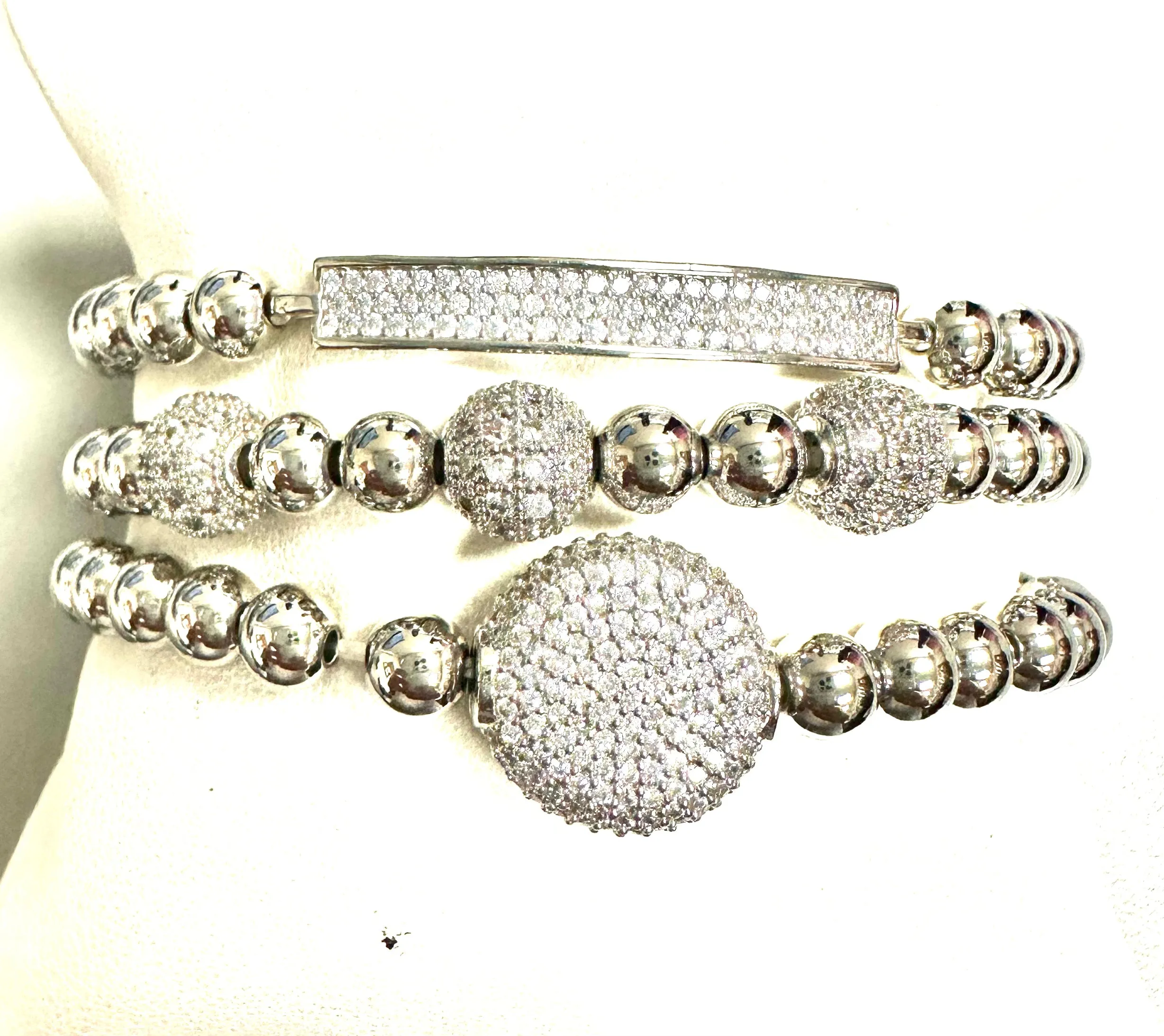 CZ Bling Beaded Stack