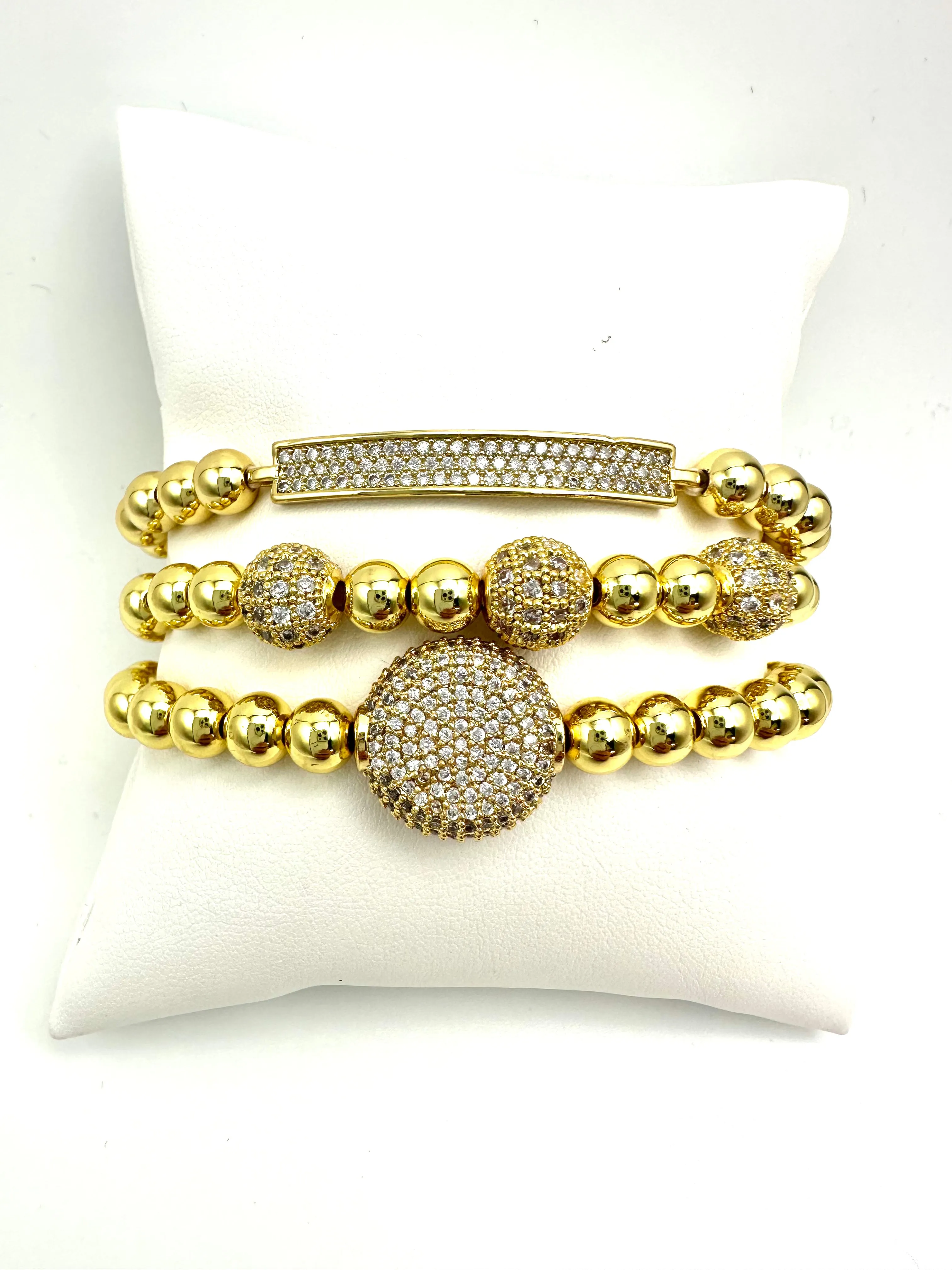 CZ Bling Beaded Stack