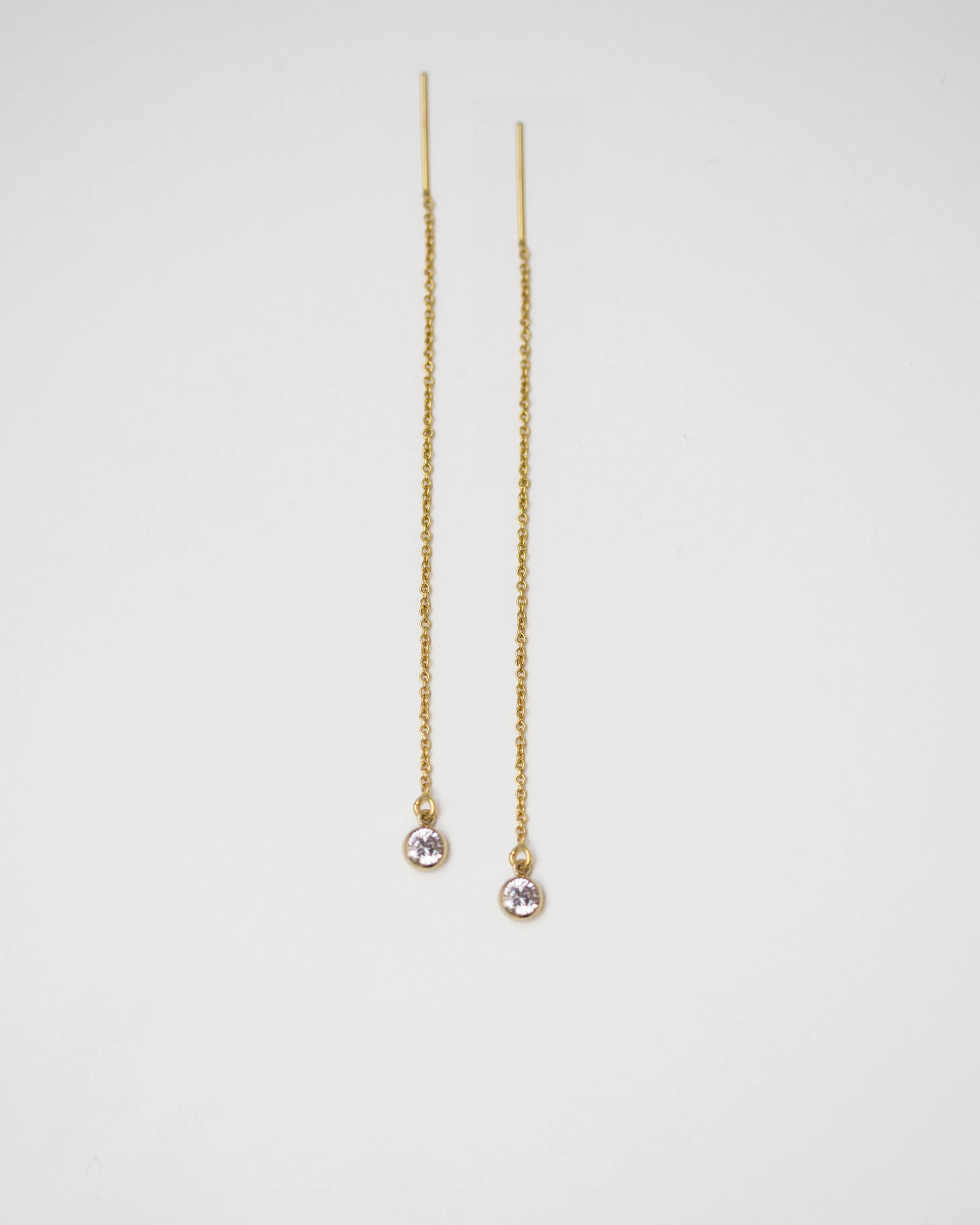CZ Threader Earrings