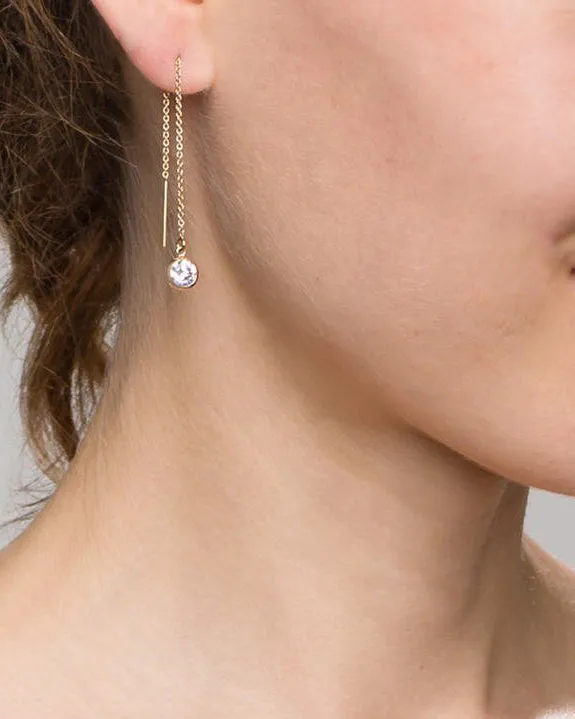 CZ Threader Earrings