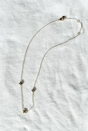 Dainty CZ Clover Necklace