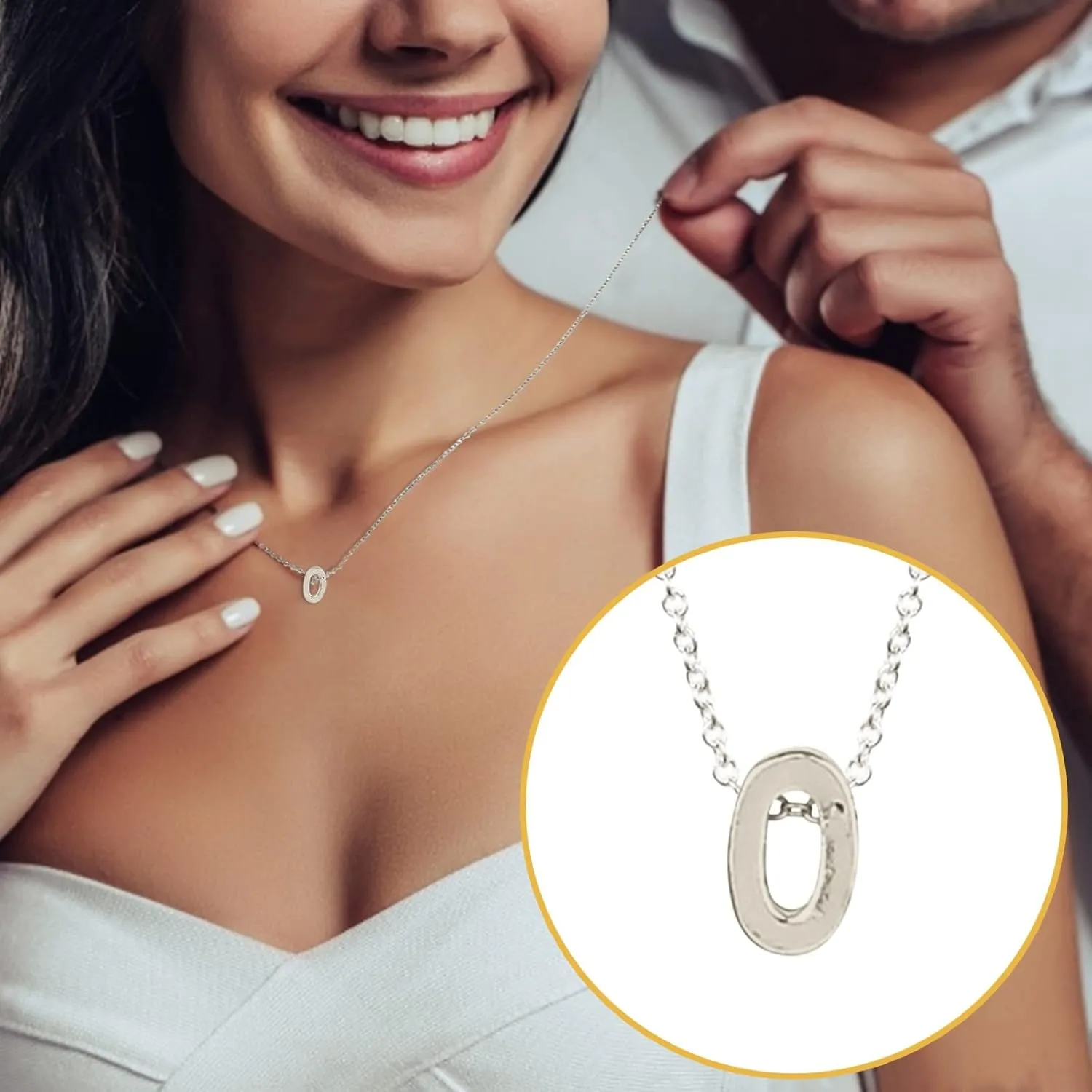 Dainty Diamond Necklace Dainty Silver Initial Necklaces for Women Gold Filled Layered Silver Necklaces for Women A Z 26 Alphabet Initial Necklaces for Teen Girls Jewelry Girls Heart (O, One Size)