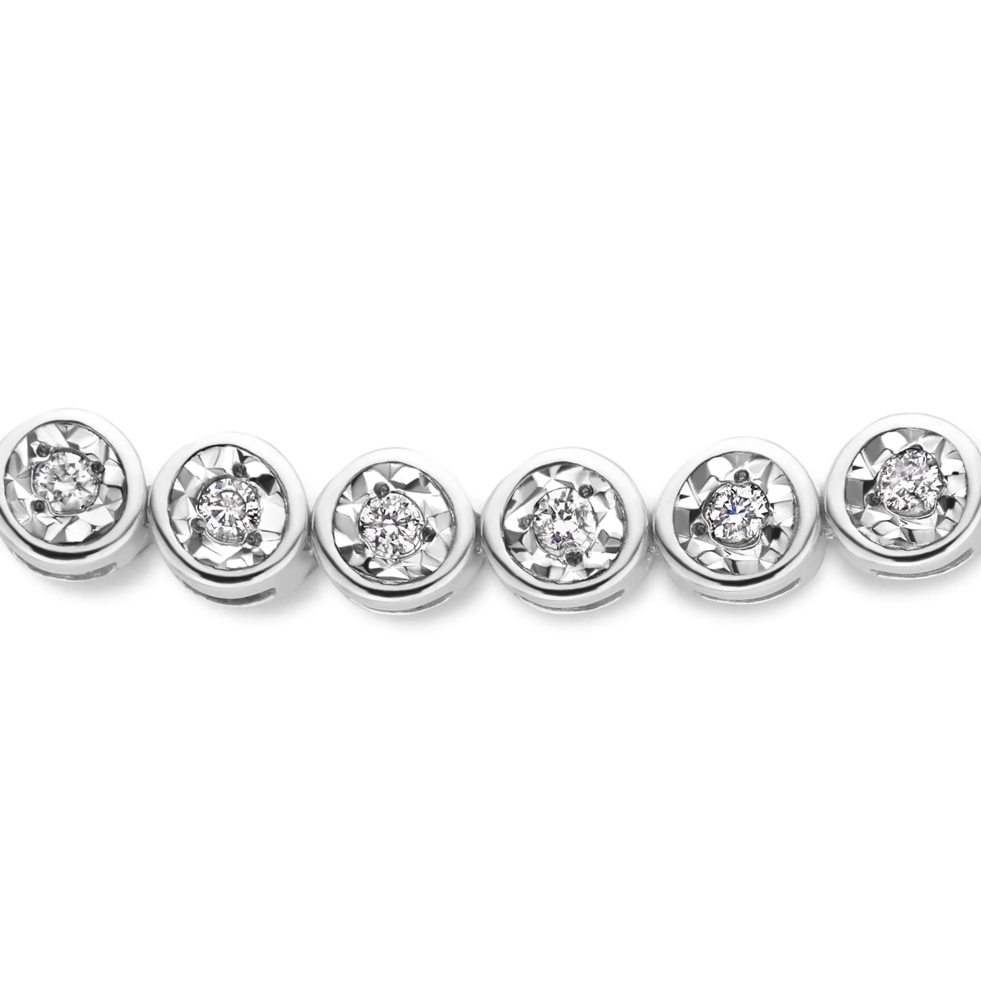 De la Paix Alfie 14 karat white gold tennis bracelet with diamond 0.36 carat