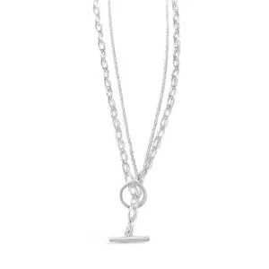 Demi Double Chain FOB Necklace W/S