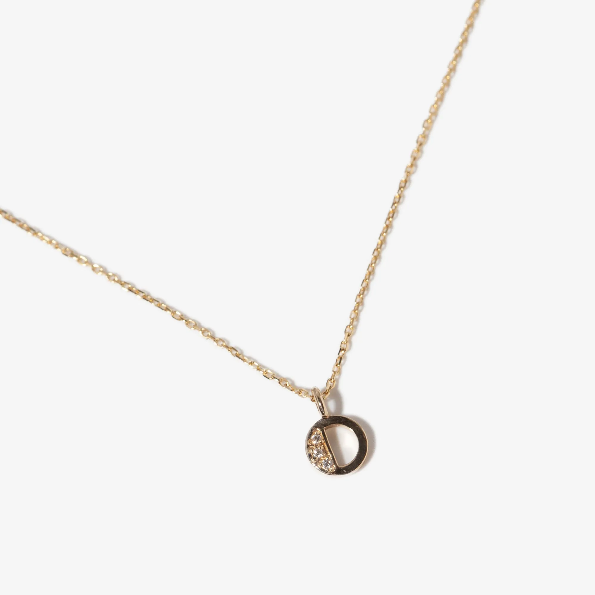 Diamond Art Deco Letter Necklace