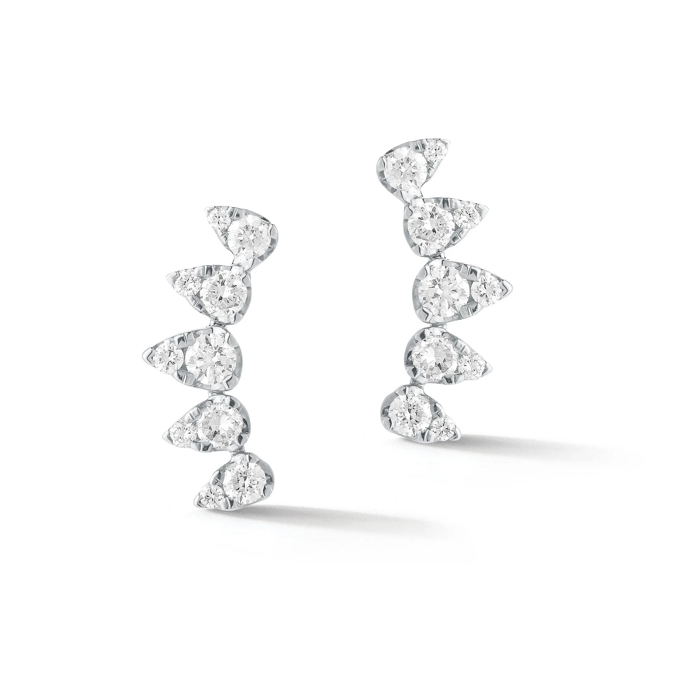 Diamond Spike Crawler Earrings