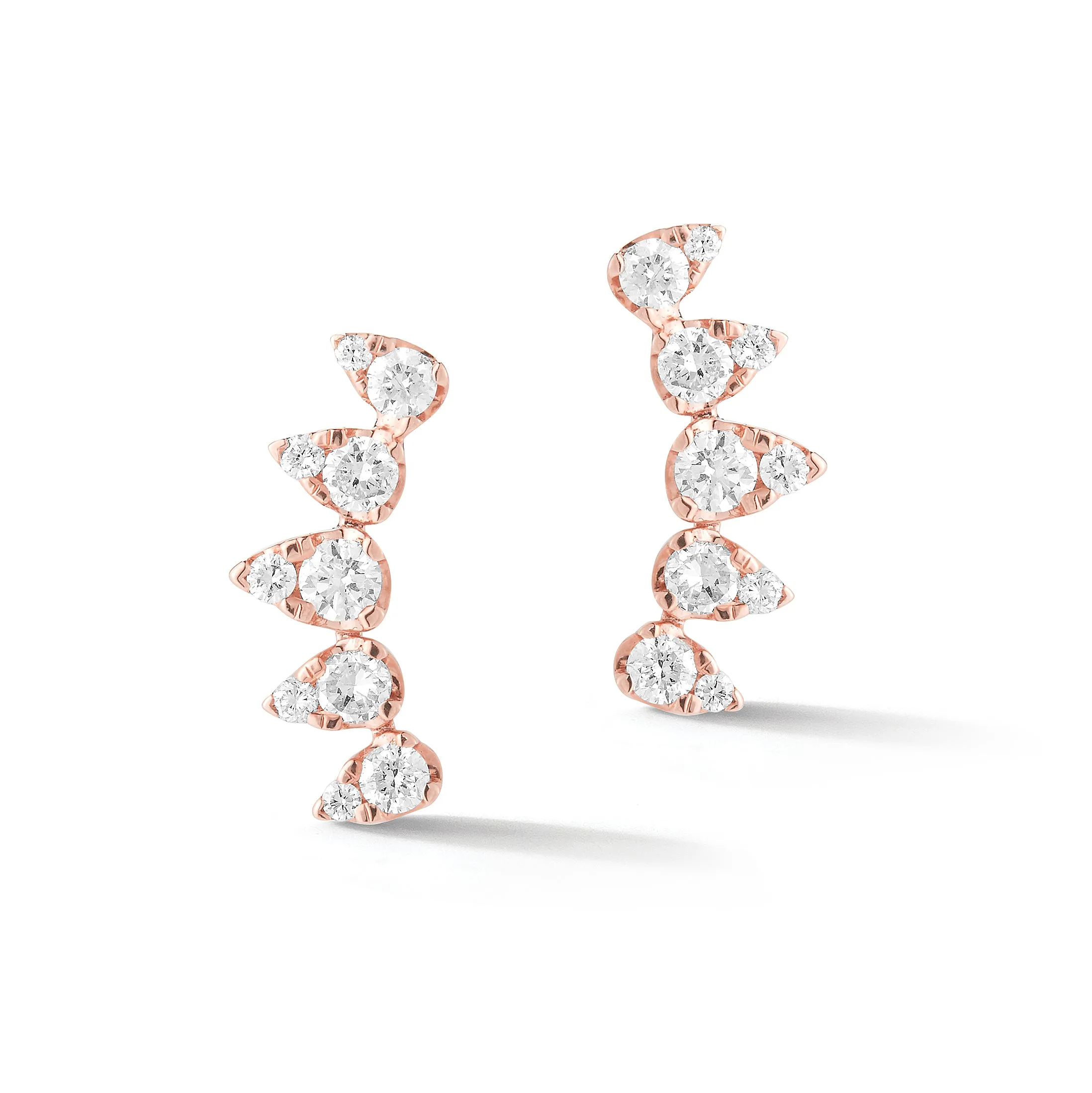 Diamond Spike Crawler Earrings