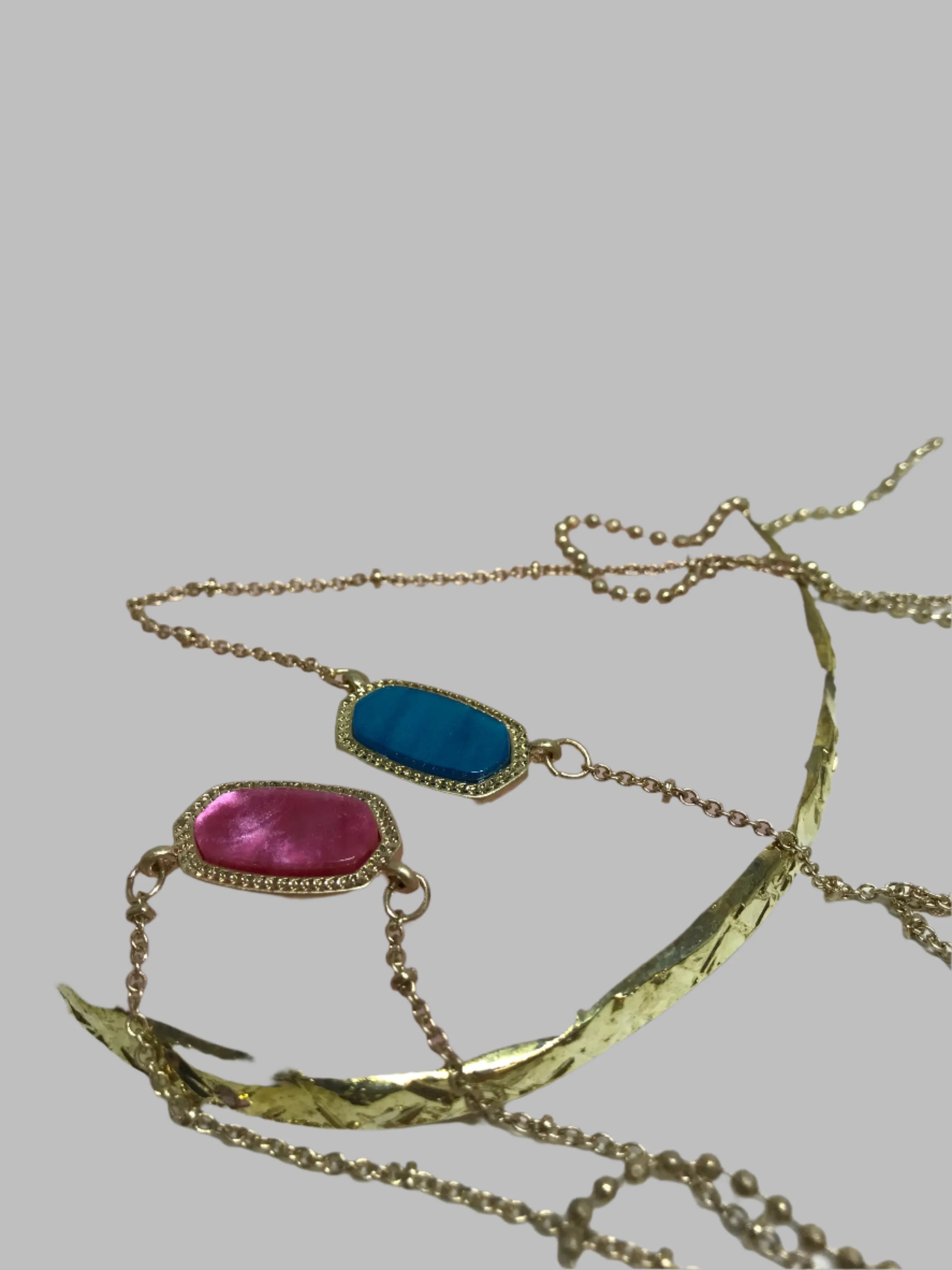 Double Chain Necklace w/Charm