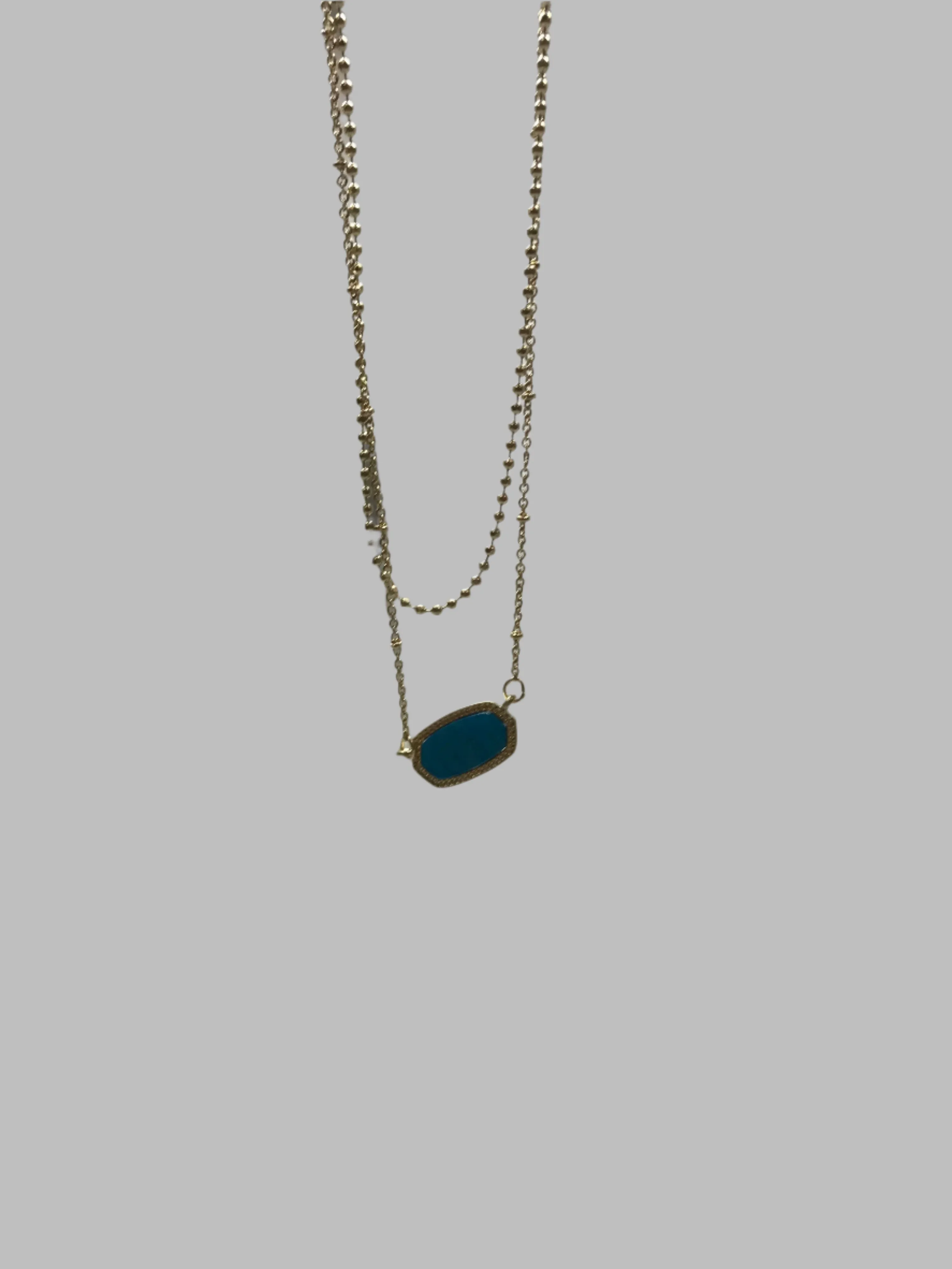 Double Chain Necklace w/Charm