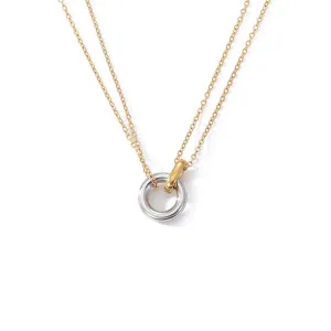 Double Circle Necklace