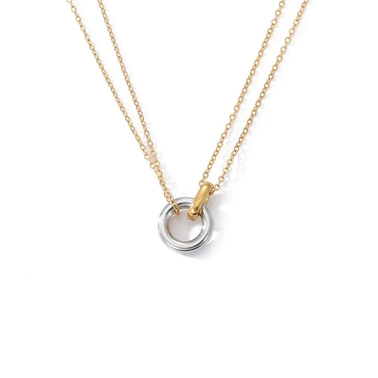 Double Circle Necklace