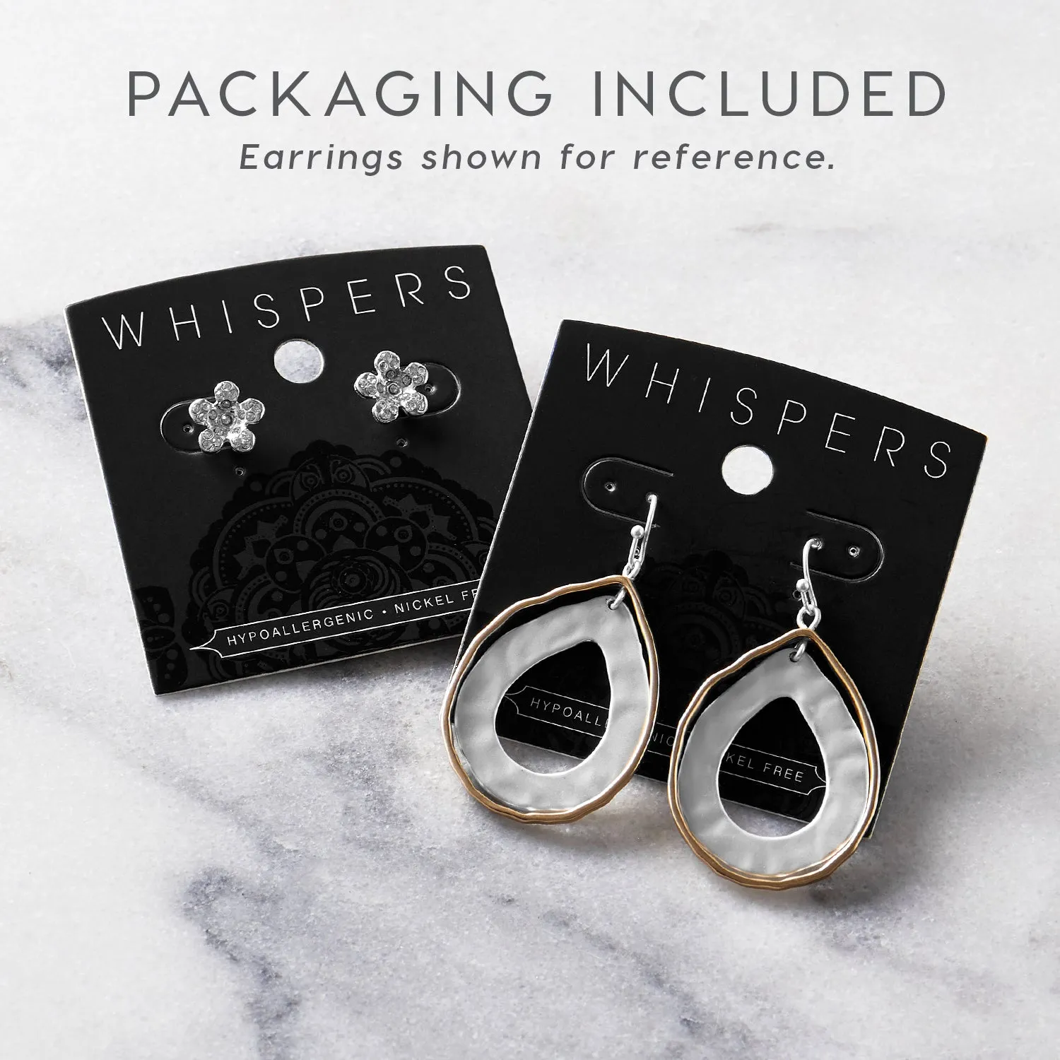 Double Dome Dangle Earrings - Gold