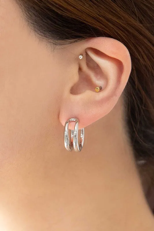 Dublin Double Hoop Earrings