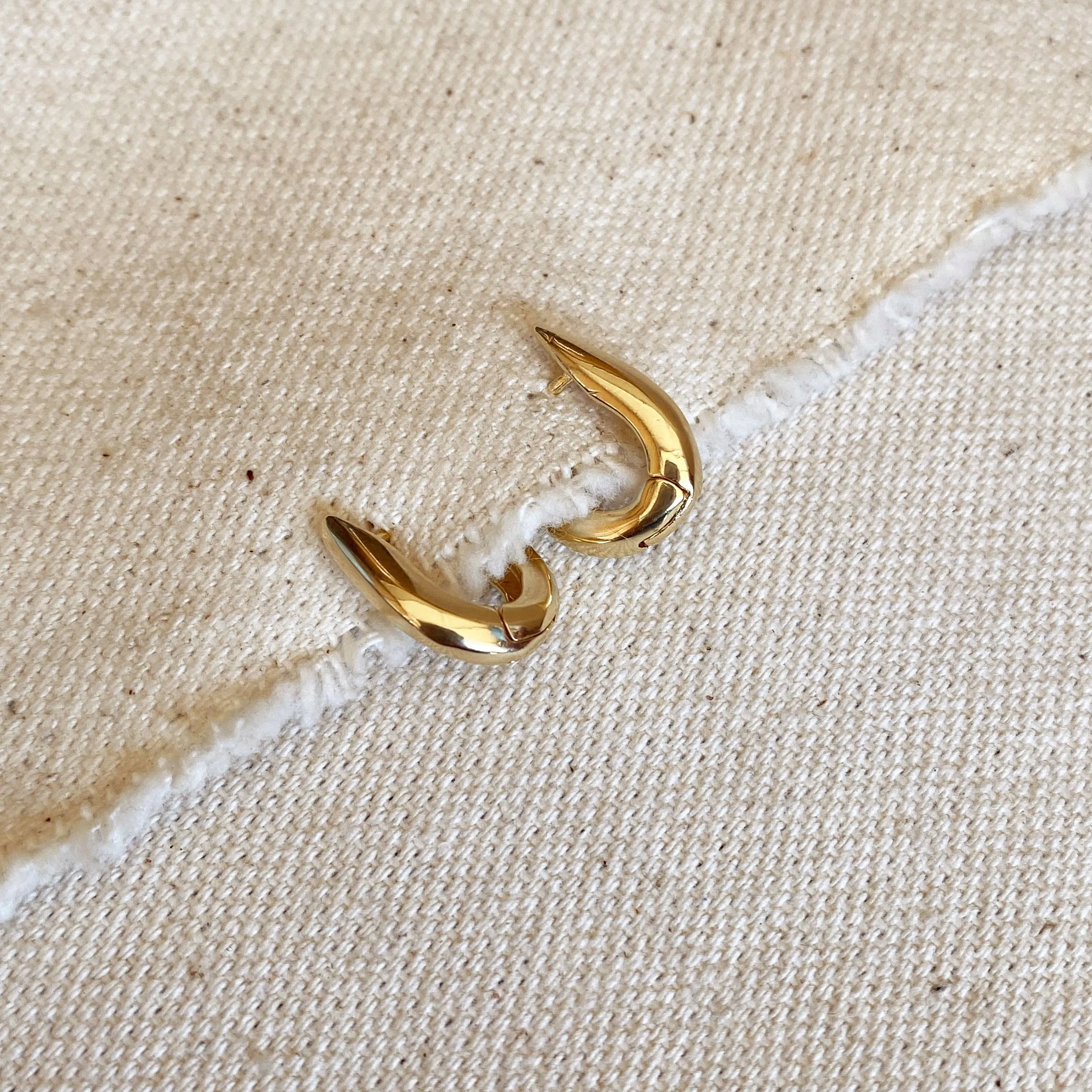 Earrings 18K GF U Shaped Hoop