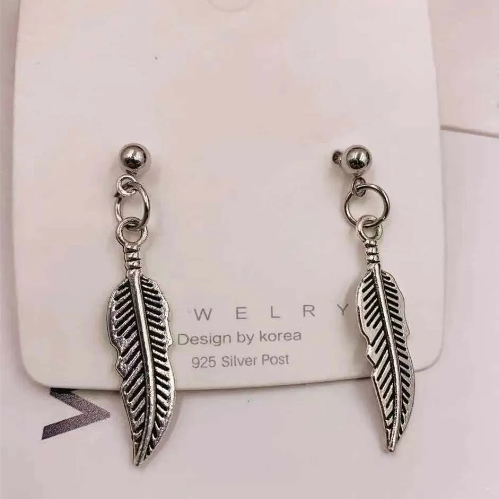 earrings religious cross.pendant feather dangle jezus.cross earrings ✈️ free.shipping